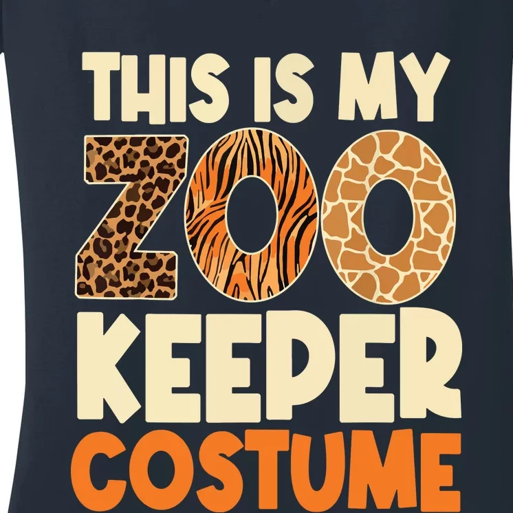 Zookeeper Costume Zoogoer Zoo Garden Animal Lover Keeper Women's V-Neck T-Shirt