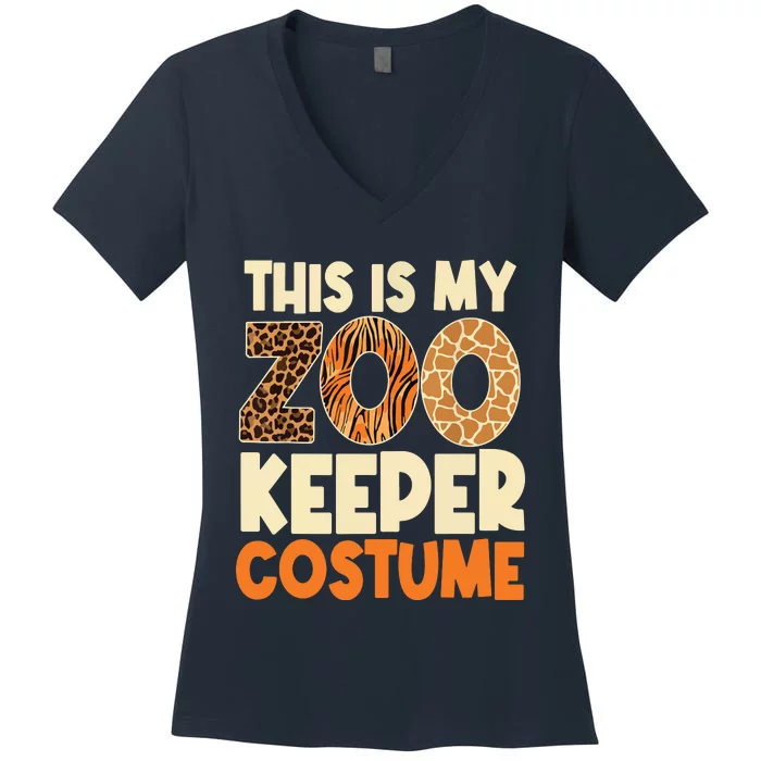 Zookeeper Costume Zoogoer Zoo Garden Animal Lover Keeper Women's V-Neck T-Shirt