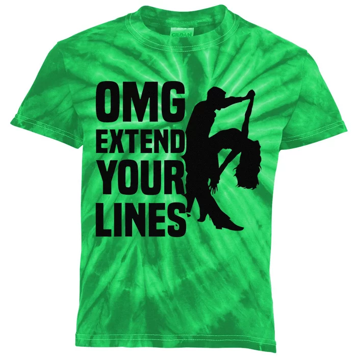 Zouk Dancer Omg Extend Your Lines Zouk Dancing Kids Tie-Dye T-Shirt