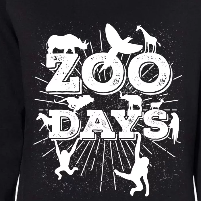 Zoo Days Wildlife Safari Animal Lover Gift Funny Gift Womens California Wash Sweatshirt