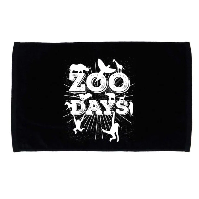 Zoo Days Wildlife Safari Animal Lover Gift Funny Gift Microfiber Hand Towel