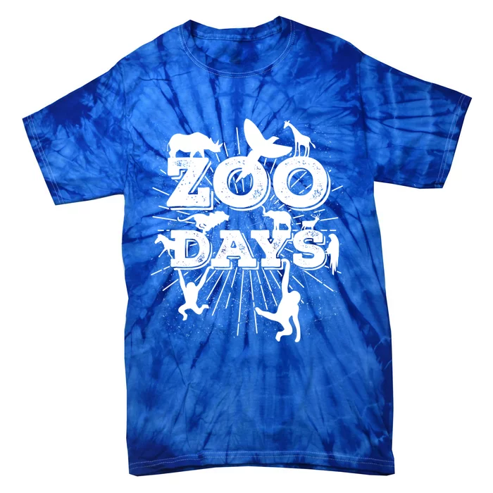 Zoo Days Wildlife Safari Animal Lover Gift Funny Gift Tie-Dye T-Shirt