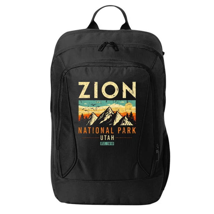 Zion Est 1919 Utah Vintage Retro National Park City Backpack