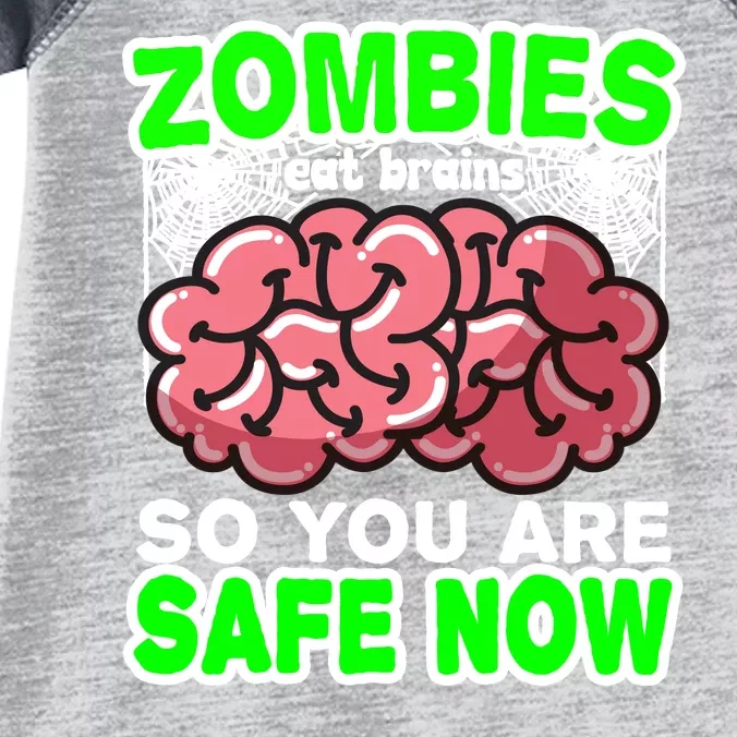 Zombies Eat Brains So You Are Safe Now Infant Baby Jersey Bodysuit