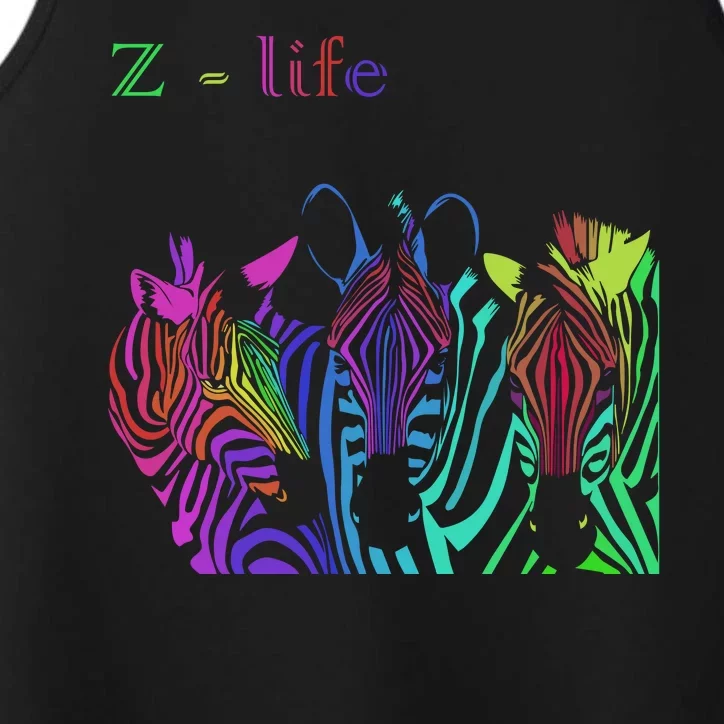 Zebra Life Z Three Zebras Performance Tank