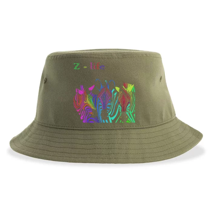 Zebra Life Z Three Zebras Sustainable Bucket Hat