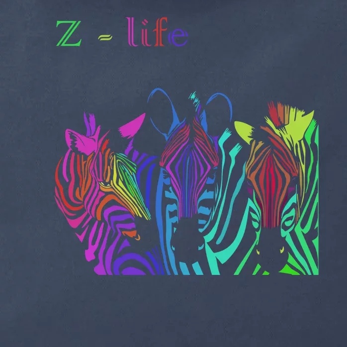 Zebra Life Z Three Zebras Zip Tote Bag