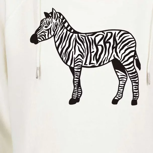 Zebra Stripes Animal Womens Funnel Neck Pullover Hood