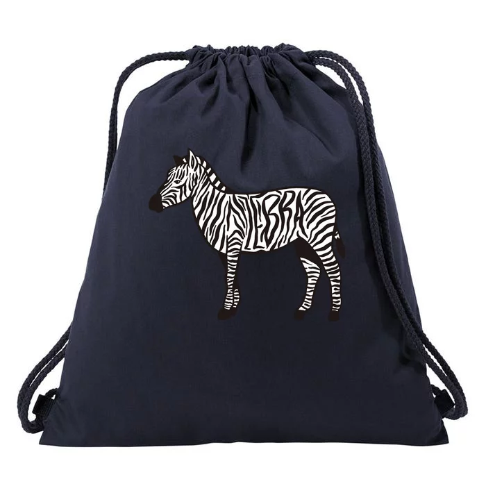 Zebra Stripes Animal Drawstring Bag