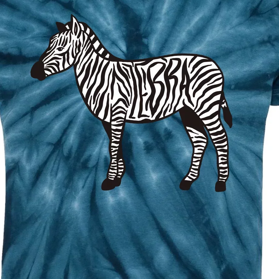 Zebra Stripes Animal Kids Tie-Dye T-Shirt