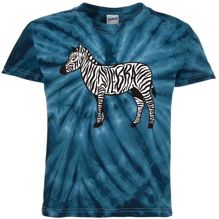 Zebra Stripes Animal Kids Tie-Dye T-Shirt