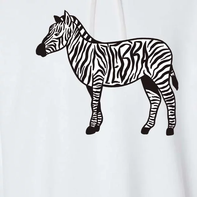 Zebra Stripes Animal Garment-Dyed Fleece Hoodie