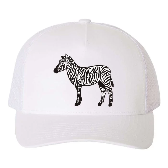 Zebra Stripes Animal Yupoong Adult 5-Panel Trucker Hat