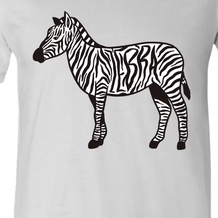 Zebra Stripes Animal V-Neck T-Shirt