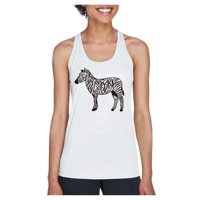 Zebra Stripes Animal Women's Racerback Tank