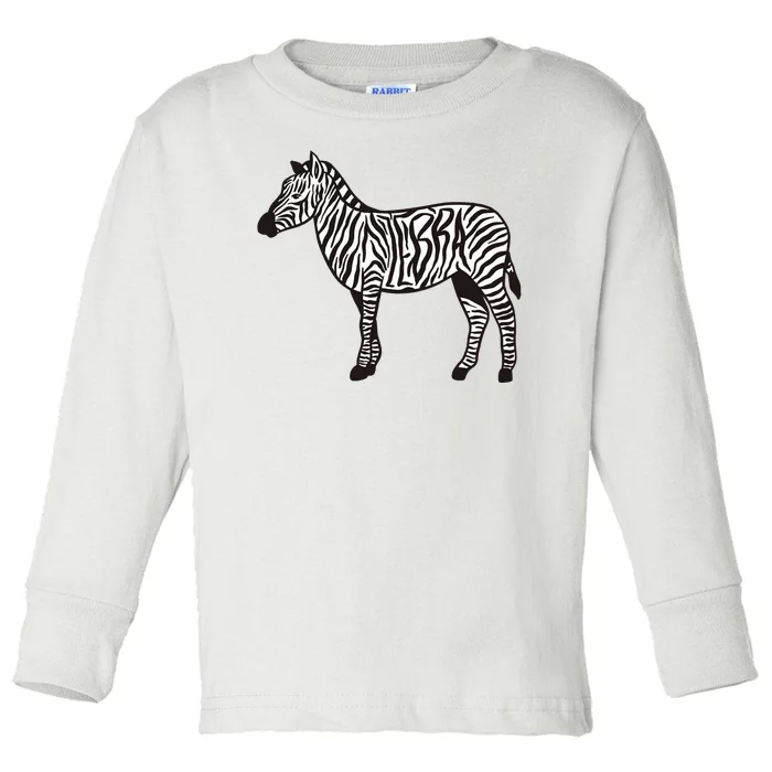 Zebra Stripes Animal Toddler Long Sleeve Shirt