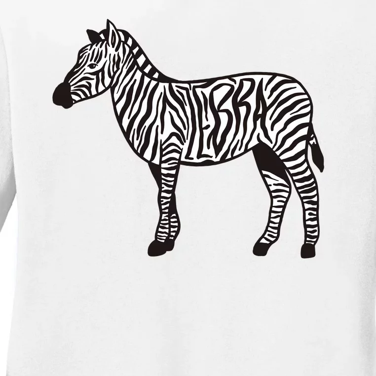 Zebra Stripes Animal Ladies Long Sleeve Shirt