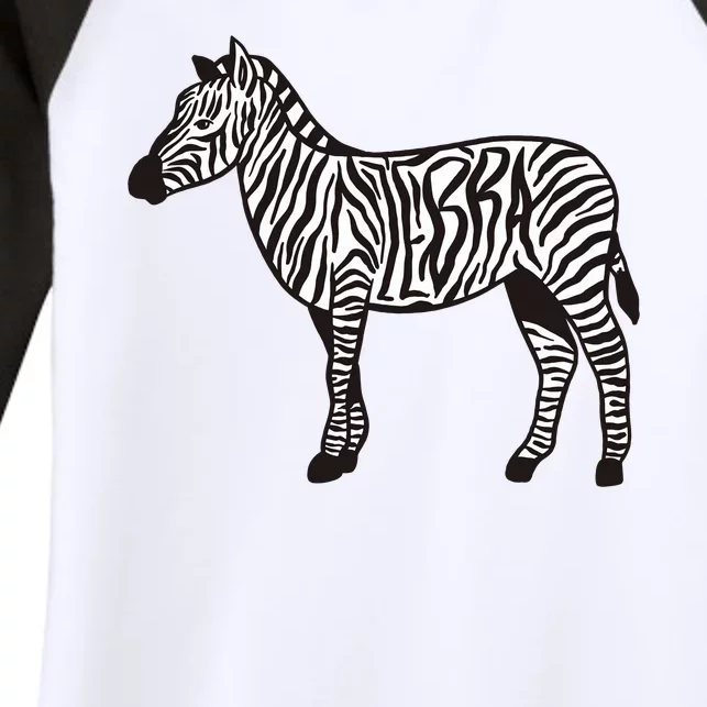 Zebra Stripes Animal Women's Tri-Blend 3/4-Sleeve Raglan Shirt