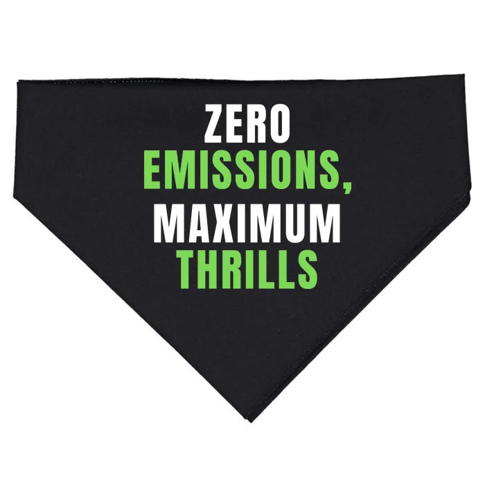 Zero Emissions Maximum Thrills, EV Car Funny Electric Car USA-Made Doggie Bandana