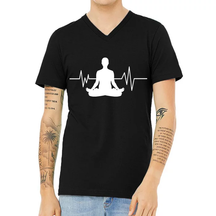 Zen Heartbeat Pulse V-Neck T-Shirt