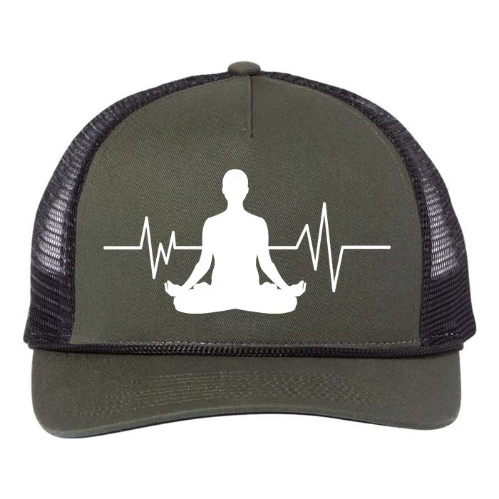 Zen Heartbeat Pulse Retro Rope Trucker Hat Cap