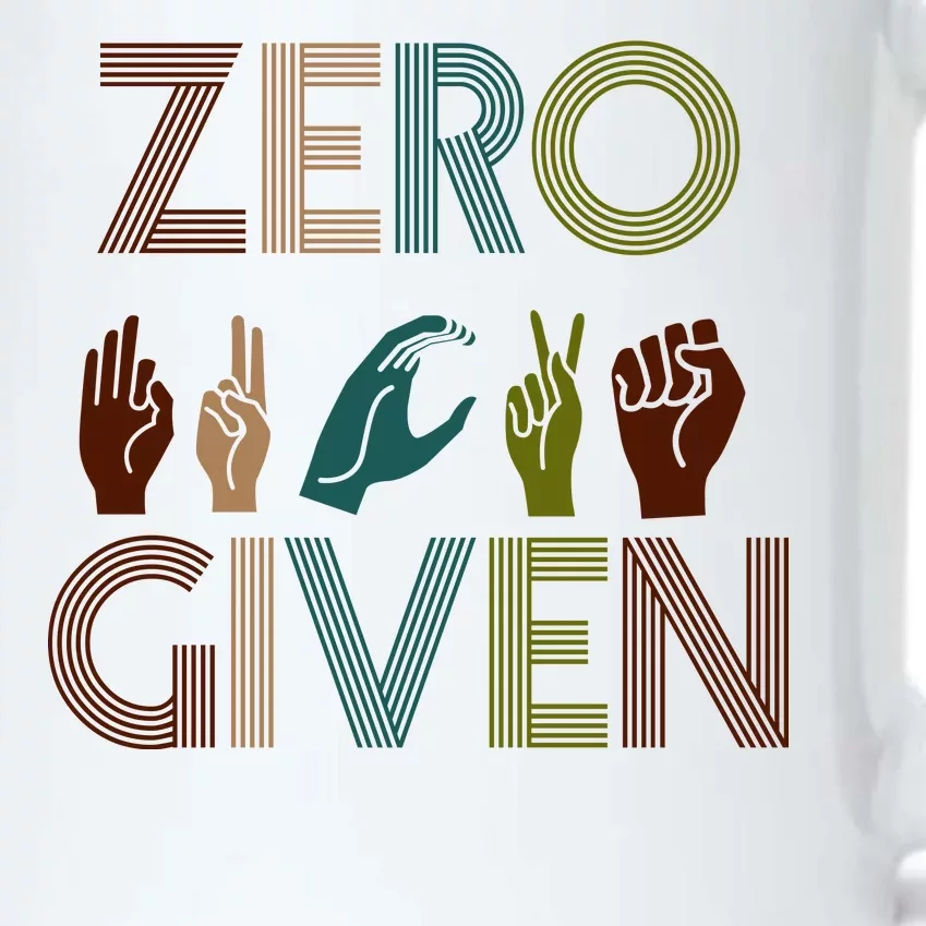 Zero Given Sign Language Black Color Changing Mug