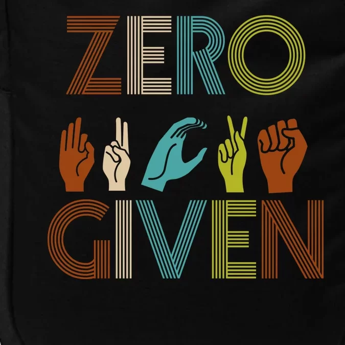 Zero Given Sign Language Impact Tech Backpack