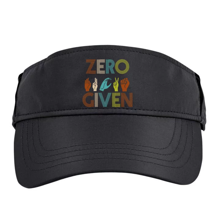 Zero Given Sign Language Adult Drive Performance Visor