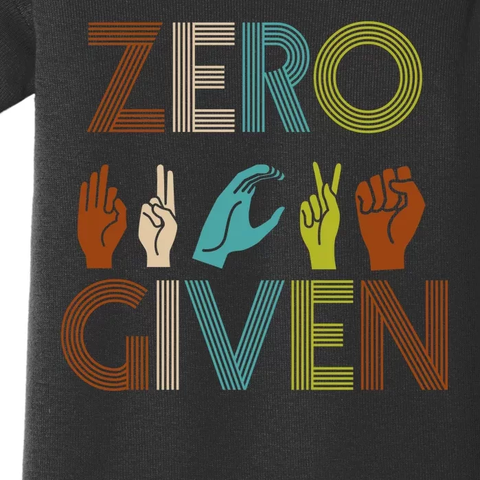 Zero Given Sign Language Baby Bodysuit