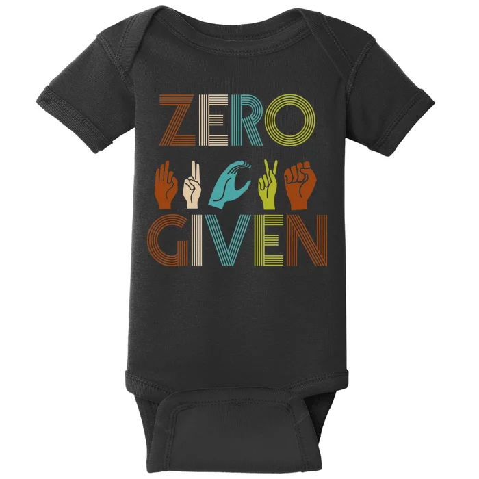 Zero Given Sign Language Baby Bodysuit