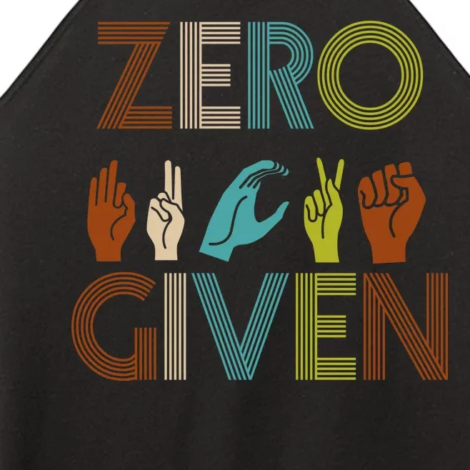 Zero Given Sign Language Women’s Perfect Tri Rocker Tank