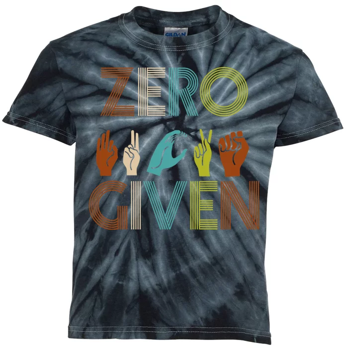 Zero Given Sign Language Kids Tie-Dye T-Shirt