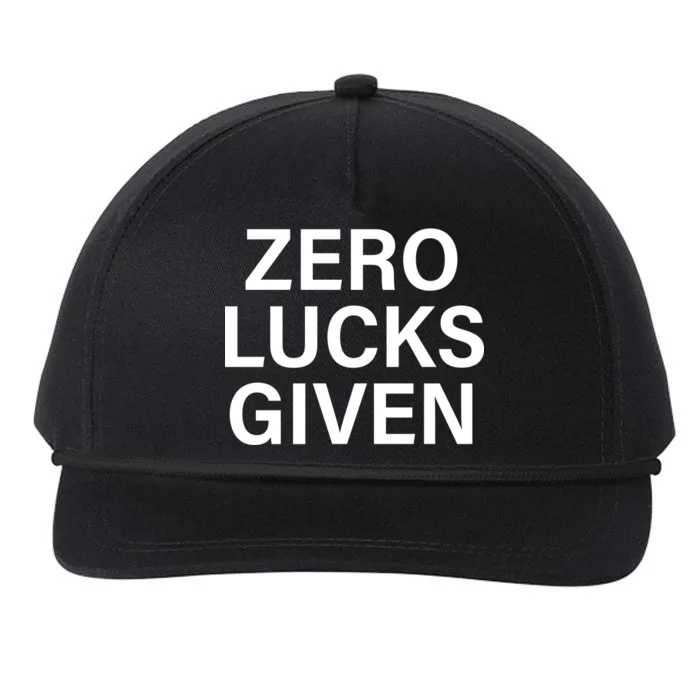 Zero Lucks Given Snapback Five-Panel Rope Hat