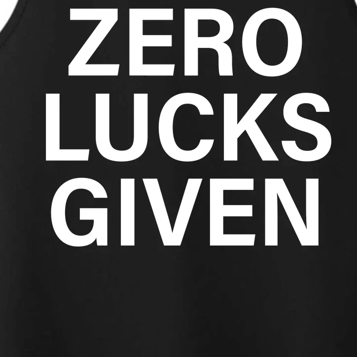 Zero Lucks Given Performance Tank