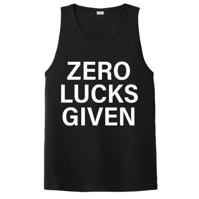 Zero Lucks Given Performance Tank