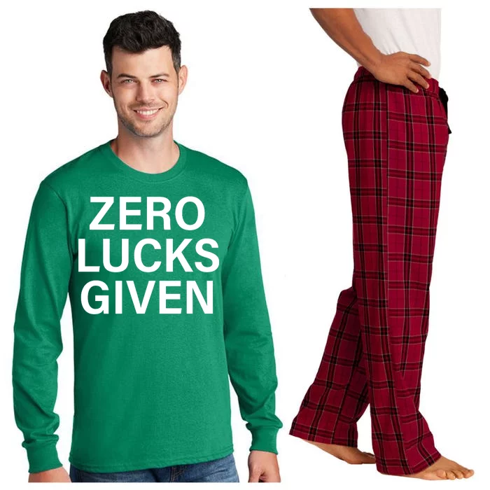 Zero Lucks Given Long Sleeve Pajama Set