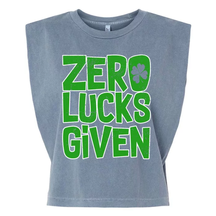 Zero Lucks Given St. Patrick's Day Garment-Dyed Women's Muscle Tee