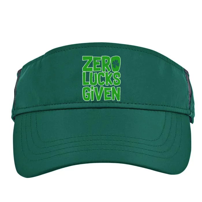 Zero Lucks Given St. Patrick's Day Adult Drive Performance Visor