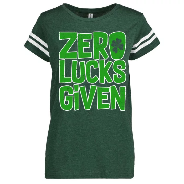 Zero Lucks Given St. Patrick's Day Enza Ladies Jersey Football T-Shirt