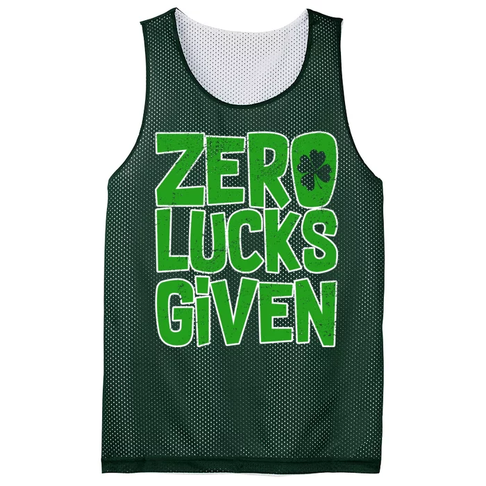 Zero Lucks Given St. Patrick's Day Mesh Reversible Basketball Jersey Tank