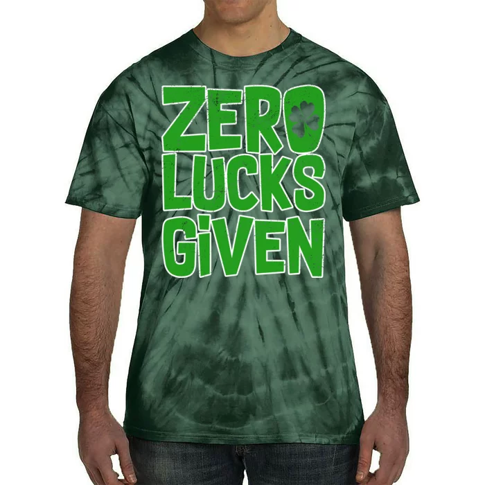 Zero Lucks Given St. Patrick's Day Tie-Dye T-Shirt