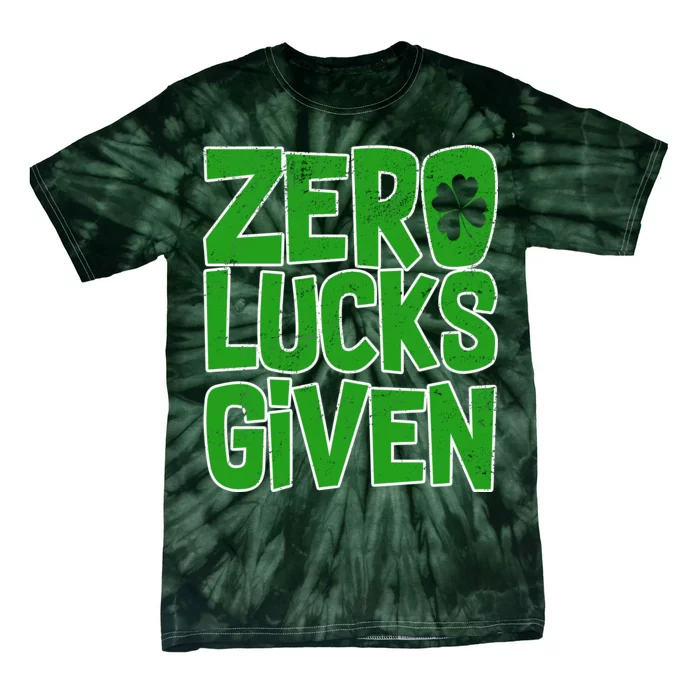 Zero Lucks Given St. Patrick's Day Tie-Dye T-Shirt