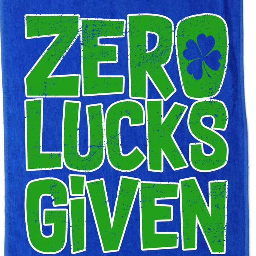 Zero Lucks Given St. Patrick's Day Platinum Collection Golf Towel