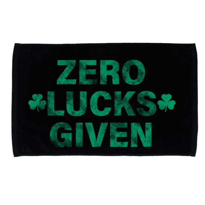 Zero Lucks Given Vintage St Patricks Day Microfiber Hand Towel