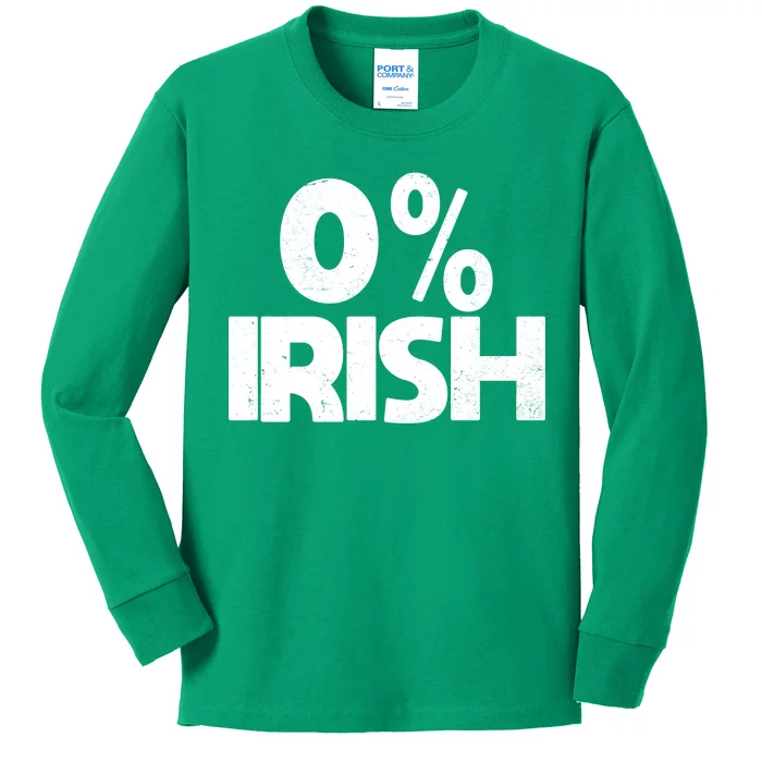 Zero Percent Irish Kids Long Sleeve Shirt