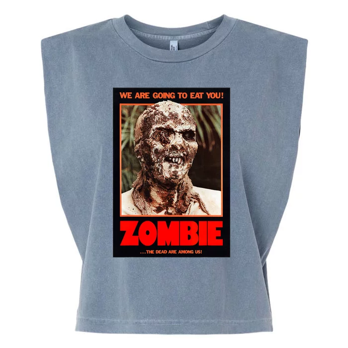 Zombie Funny B Horror Movie Poster Garment-Dyed Women's Muscle Tee