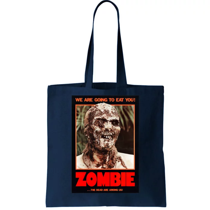 Zombie Funny B Horror Movie Poster Tote Bag