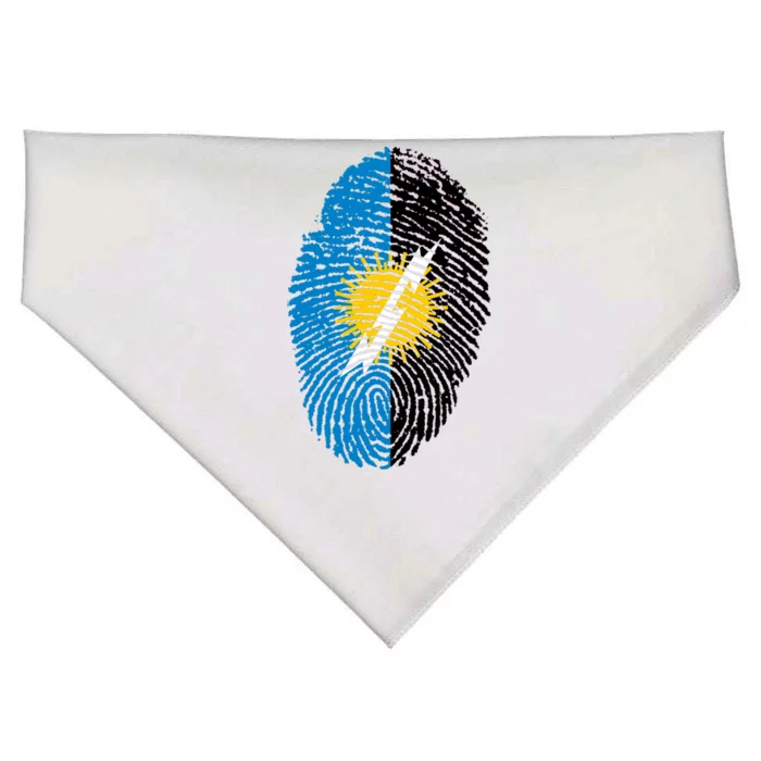 Zulia Flag Fingerprint Venezuela Gift USA-Made Doggie Bandana