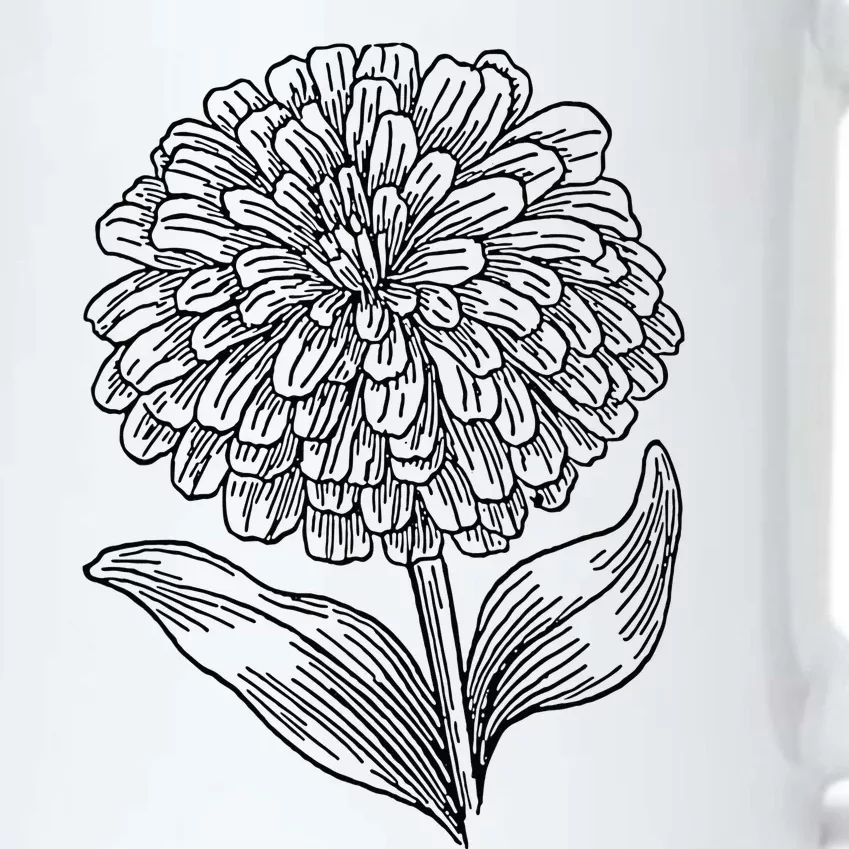 Zinnia Flower Florist and Botanist Black Color Changing Mug