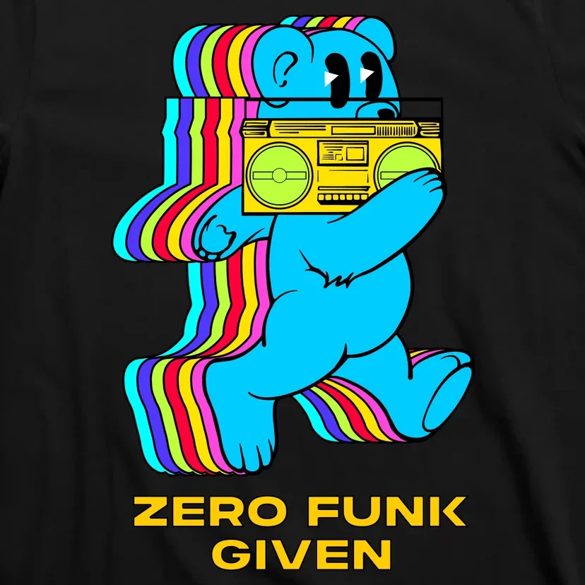 Zero Funk Given Retro Bear Boombox T-Shirt